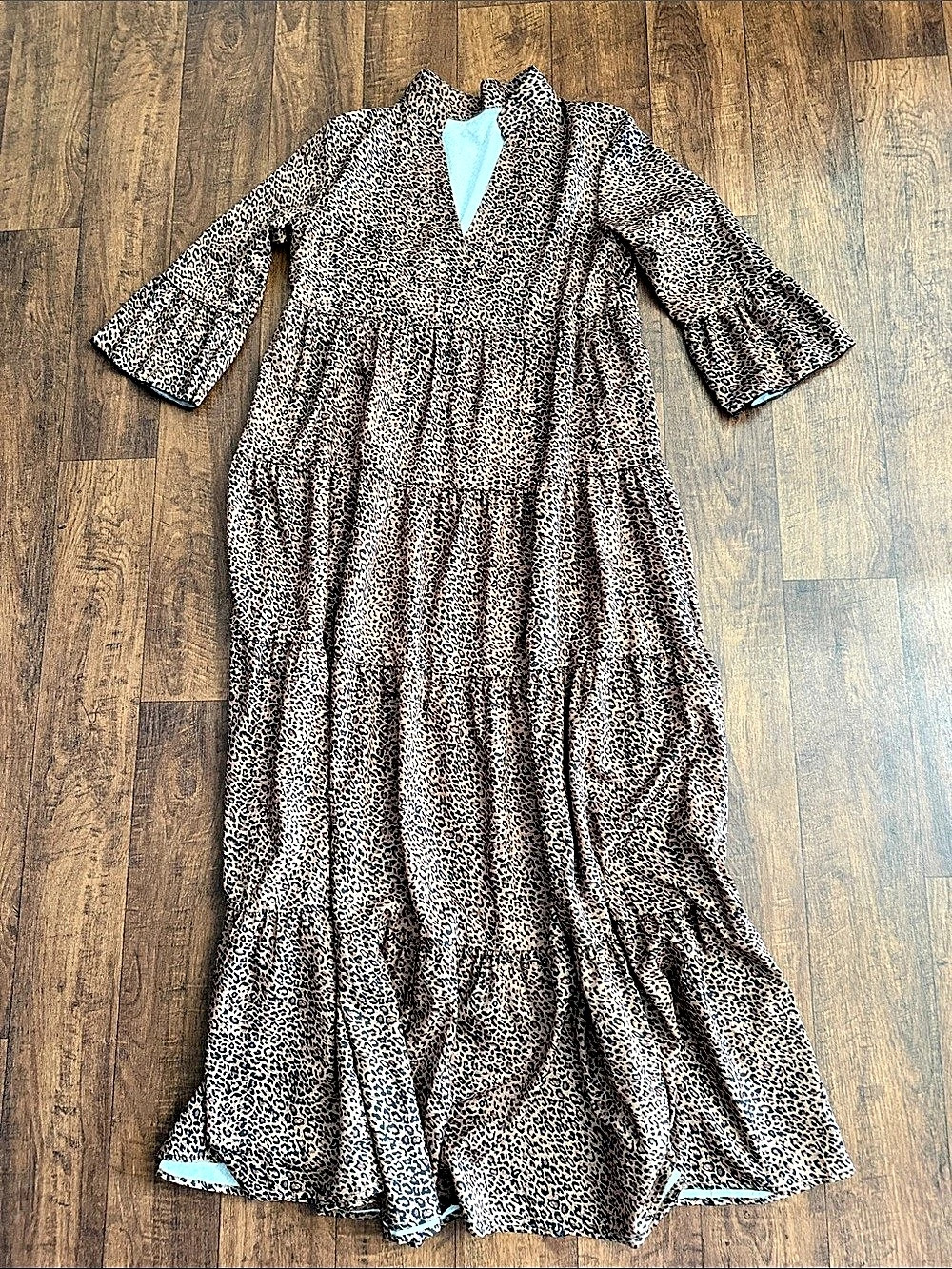 Emery Rose Leopard Print Maxi Dress Size Small